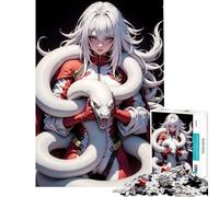 Rompecabezas para Adolescentes de 1000 Piezas Serpiente Blanca (u Mujer Rompecabezas de 1000 Piezas Juguetes de decoración para el hogar Análisis y lógica cumpleaños (38x52cm)