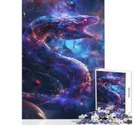 Rompecabezas para Adolescentes de 1000 Piezas Serpiente cósmica en Nebulosa Juguetes antiestrés Regalos de cumpleaños Juego Familiar Lista de Deseos con Papá Noel tamaño 38x52cm