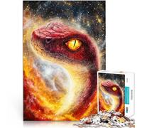 Rompecabezas para Adolescentes de 1000 Piezas Serpiente Cósmica Juego desafiante y Juego Familiar Regalo de Obra de Arte 52x38cm