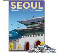 Rompecabezas para Adolescentes de 1000 Piezas: Seúl, Corea del Sur Viajes Difícil de completar, Pero Divertido y Divertido Decoración hogar (50x75cm) 1000 Piezas