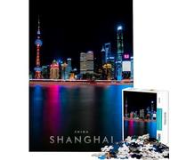 Rompecabezas para Adolescentes de 1000 Piezas Shanghai China Juego Imposible Juguetes educativos Excelentes Regalos para Jugar y aliviar el estrés Tamaño 38x52cm