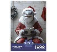 Rompecabezas para Adolescentes De 1000 Piezas Shark Santa on Toilet Animal Rompecabezas para Adultos Juguetes Antiestrés Arte De Pared Regalos De Cumpleaños Y Únicos 52x38cm/1000pcs