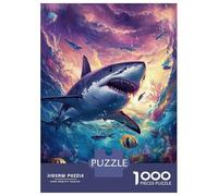 Rompecabezas para Adolescentes De 1000 Piezas Shark's Abyssal Reign Rompecabezas Juguetes Antiestrés Mejora La Memoria Oferta como Regalo para Toda La Familia 52x38cm/1000pcs