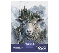 Rompecabezas para Adolescentes De 1000 Piezas Sheep The Forest’s Supreme Protector Rompecabezas para Adultos Juego Práctico Mejora La Memoria Gran Regalo para Jugar 38x26cm/1000pcs