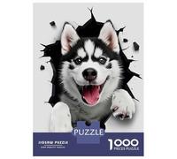 Rompecabezas para Adolescentes De 1000 Piezas Siberian Husky Dog Rompecabezas para Adolescentes Juegos Relajantes Regalos para Mujeres Diversión En Casa Actividades, 70x50cm/1000pcs