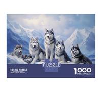 Rompecabezas para Adolescentes De 1000 Piezas Siberian Husky Pack 5 Rompecabezas para Adultos Juego Práctico Decoración De Pared Ayuda A Ejercitar El Cerebro 38x26cm/1000pcs