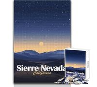 Rompecabezas para Adolescentes de 1000 Piezas, Sierra Nevada, California, Paisaje Nocturno, Juguete, Juego Intelectual para diversión Familiar, Regalo de cumpleaños, tamaño 50x75cm