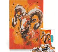 Rompecabezas para Adolescentes de 1000 Piezas Signo Zodiacal Aries Juego de ingenio desafiante de completar Regalo para Amigos y Familiares 38x52cm