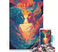 Rompecabezas para Adolescentes de 1000 Piezas Signo Zodiacal Géminis Juego Imposible decoración para el hogar colección de Artistas Bellas Artes 38x26cm