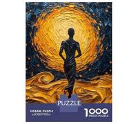 Rompecabezas para Adolescentes De 1000 Piezas Silhouette in Impasto Landscape Rompecabezas para Adolescentes Juegos Relajantes Alivia El Estrés 52x38cm/1000pcs