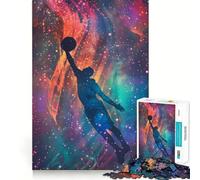 Rompecabezas para Adolescentes de 1000 Piezas,Silueta de Galaxia con Cesta,Corte Premium,diversión,lógica,Habilidad,Juego fácil,Tiempo de Juego,decoración navideña (38x52cm)