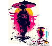 Rompecabezas para Adolescentes de 1000 Piezas Silueta de Geisha al Atardecer Un Reto Educativo para Mejorar la Memoria Juegos Divertidos para Mayores de 14 años Juego de Rompecabezas Disponible