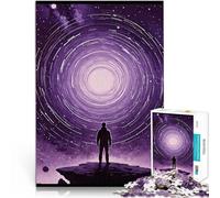 Rompecabezas para Adolescentes de 1000 Piezas Silueta de Noche Estrellada Juegos educativos Interacción Entre Padres e Hijos 52x38cm