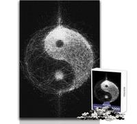 Rompecabezas para Adolescentes de 1000 Piezas, símbolo Abstracto del Yin Yang, Juguetes educativos, desafío difícil, Regalos de Amigo Secreto, tamaño 38x26cm
