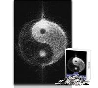 Rompecabezas para Adolescentes de 1000 Piezas, símbolo Abstracto del Yin Yang, Juguetes educativos, desafío difícil, Regalos de Amigo Secreto, tamaño 50x75cm