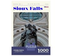 Rompecabezas para Adolescentes De 1000 Piezas Sioux Falls South Dakota Travel Art Rompecabezas para Adultos Juegos Divertidos Una Obra De Arte Cumpleaños Y Navidad 70x50cm/1000pcs