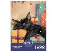 Rompecabezas para Adolescentes De 1000 Piezas Sleepy Christmas Cat Rompecabezas para Adolescentes Juegos Relajantes para La Diversión Familiar Juego Desafiante Regalos 70x50cm/1000pcs