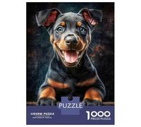 Rompecabezas para Adolescentes De 1000 Piezas Smiling Doberman Puppy Rompecabezas para Adultos Juguetes Antiestrés Arte De Pared Regalos De Cumpleaños Y Únicos 38x26cm/1000pcs