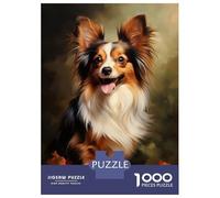 Rompecabezas para Adolescentes De 1000 Piezas Smiling Papillon Dog Rompecabezas para Adultos Juego De Ingenio Juego Antiestrés Juego Desafiante Regalos 52x38cm/1000pcs