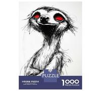 Rompecabezas para Adolescentes De 1000 Piezas Smiling Sloth Illustration Rompecabezas Juegos Relajantes Pero Divertidos Y Humorísticos Cumpleaños 52x38cm/1000pcs