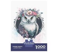 Rompecabezas para Adolescentes De 1000 Piezas Snow Owl Watercolor Art Rompecabezas para Adultos Juguetes De Bricolaje Análisis Y Lógica Regalo De Cumpleaños, Regalos, 70x50cm/1000pcs
