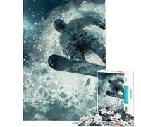 Rompecabezas para Adolescentes de 1000 Piezas Snowboarder en Vuelo Rompecabezas para Adultos Juego Familiar Divertido y con Humor Un Gran Regalo para los Amantes de los Videojuegos (tamaño 38x26cm)