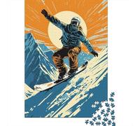 Rompecabezas para Adolescentes De 1000 Piezas Snowboarding Adventure Poster-1 Rompecabezas para Adultos Juegos Relajantes Desafío Difícil Cumpleaños Y Navidad 38x26cm/1000pcs