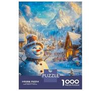 Rompecabezas para Adolescentes De 1000 Piezas Snowman in Winter Wonderland Rompecabezas para Adultos Juegos Relajantes Regalos para Mujeres Ayuda A Ejercitar El Cerebro 70x50cm/1000pcs