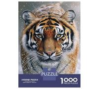 Rompecabezas para Adolescentes De 1000 Piezas Snowy Tiger Gaze-2 Rompecabezas para Adultos Juguetes De Bricolaje Una Obra De Arte Diversión En Casa Actividades, 38x26cm/1000pcs