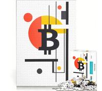 Rompecabezas para Adolescentes de 1000 Piezas sobre Bitcoin, criptomonedas y Blockchain Juegos relajantes, Actividades Familiares, con póster y Hoja de Preguntas a Juego 38x26cm