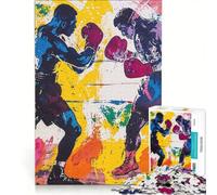 Rompecabezas para Adolescentes de 1000 Piezas sobre Boxeo, Juego práctico, Ideal para Pasar el Tiempo en casa, con póster y Hoja de Preguntas a Juego, 50x75cm