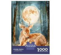 Rompecabezas para Adolescentes De 1000 Piezas Soft Silence - Cute Deer and Fawn Boho Woodland Nursery Illustration Rompecabezas para Adultos Juegos Relajantes Análisis Y Lógica Difícil Y Desafiante 7