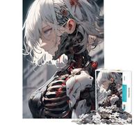 Rompecabezas para Adolescentes de 1000 Piezas Soldado Robot Chica Anime Juego de ingenio Juguetes educativos Regalo para cumpleaños Difícil (Tamaño 38x26cm)