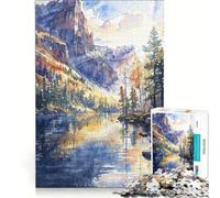 Rompecabezas para Adolescentes de 1000 Piezas Soledad en la montaña Juego de ingenio Actividades Divertidas para Hacer en casa Regalos para Mujeres 38x52cm