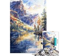 Rompecabezas para Adolescentes de 1000 Piezas Soledad en la montaña Rompecabezas para Adultos Juegos Divertidos para Mejorar la Memoria cumpleaños y Navidad (Tamaño 50x75cm)
