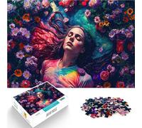 Rompecabezas para Adolescentes de 1000 Piezas Soñador del jardín arcoíris Diversión Familiar Trato como Regalo para Toda la Familia 75x50cm