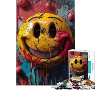 Rompecabezas para Adolescentes de 1000 Piezas Sonrisas Vibrantes Vibraciones Divertidas Rompecabezas DIY Juguetes Regalo de cumpleaños (tamaño 50x75cm)