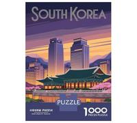 Rompecabezas para Adolescentes De 1000 Piezas South Korea Travel Rompecabezas para Adultos Juegos Relajantes Decoración del Hogar 38x26cm/1000pcs