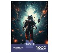 Rompecabezas para Adolescentes De 1000 Piezas Space Astronaut Adventure Rompecabezas para Adultos Juegos De Relajación Decoración Juego Desafiante Regalos 38x26cm/1000pcs