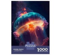 Rompecabezas para Adolescentes De 1000 Piezas Space Jellyfish Milky Way Rompecabezas para Adultos Juego Práctico Decoración De Pared Ayuda A Ejercitar El Cerebro 38x26cm/1000pcs