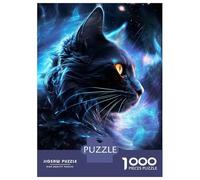 Rompecabezas para Adolescentes De 1000 Piezas Space Mystical Cat Rompecabezas para Adolescentes Juegos Relajantes para La Diversión Familiar Juego Desafiante Regalos 52x38cm/1000pcs