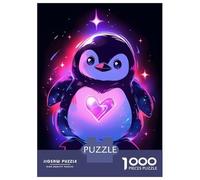 Rompecabezas para Adolescentes De 1000 Piezas Space Penguin Lovers Rompecabezas para Adultos Juegos Relajantes Desafío Difícil Cumpleaños Y Navidad 38x26cm/1000pcs