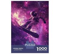Rompecabezas para Adolescentes De 1000 Piezas Space Snowboarding Poster Rompecabezas para Adultos Juegos Relajantes para La Diversión Familiar 70x50cm/1000pcs