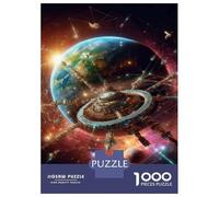 Rompecabezas para Adolescentes De 1000 Piezas Space Station Orbiting Earth Rompecabezas para Adultos Juegos Divertidos Desafío Difícil Regalo De Cumpleaños, Regalos, 70x50cm/1000pcs