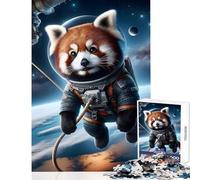 Rompecabezas para Adolescentes de 1000 Piezas Spacewalk Red Panda Juguetes antiestrés Grandes Regalos y Juguetes Juego Familiar Entrena tu Cerebro y Tus Manos tamaño 50x75cm