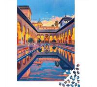 Rompecabezas para Adolescentes De 1000 Piezas Spanish Palace Reflections -1 Rompecabezas para Adultos Juguete Decoración De Pared Carrera De Velocidad Manual Desafío Educativo 70x50cm/1000pcs