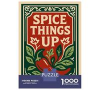 Rompecabezas para Adolescentes De 1000 Piezas Spice Things Up Chili Pepper Art Rompecabezas para Adultos Juego De Ingenio Difícil Difícil Cumpleaños Y Navidad 70x50cm/1000pcs