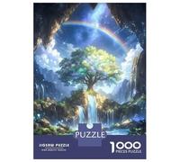 Rompecabezas para Adolescentes De 1000 Piezas Spiritual Rainbow Tree Rompecabezas para Adultos Juego De Ingenio para Mejorar La Memoria Actividades Divertidas En Casa 38x26cm/1000pcs