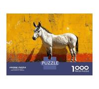 Rompecabezas para Adolescentes De 1000 Piezas Spotted Donkey Against Colorful Wall Rompecabezas para Adultos Juegos Relajantes Decoración Cumpleaños 38x26cm/1000pcs