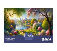 Rompecabezas para Adolescentes De 1000 Piezas Springtime in Central Park Rompecabezas para Adultos Juego De Ingenio para Mejorar La Memoria Actividades Divertidas En Casa 70x50cm/1000pcs